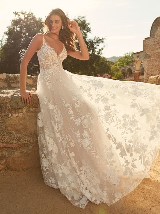 picture of barn wedding dress