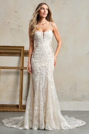 picture of admina wedding dress fit and flare