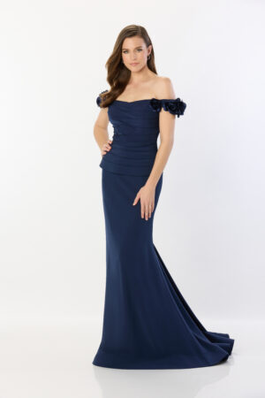 picture of mother of the bride dress M2242 in navy