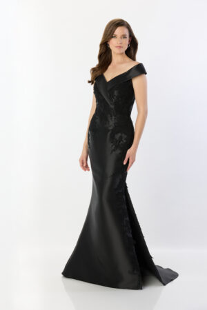 picture of black mikado mother of the bride gown M2243 by montage