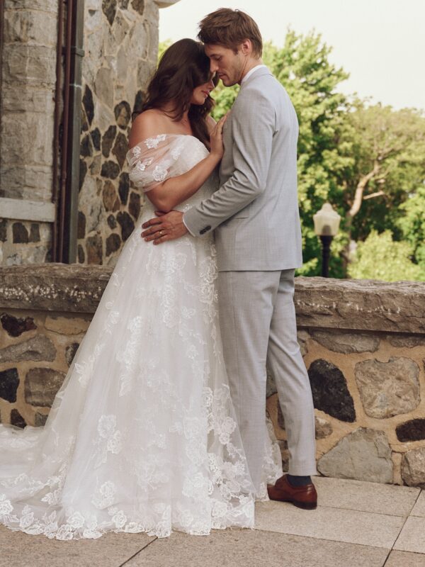 picture of skylar by Maggie sottero wedding dress from side