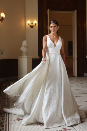 Picture of D4140 by Essense of Australia wedding dress in jacquard