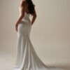 picture of back of minimalist satin wedding dress