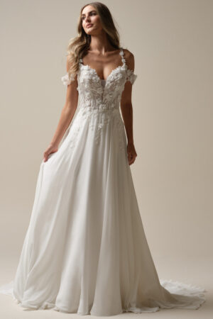 Picture of Hunter by Maggie Sottero a chiffon A-line wedding dress