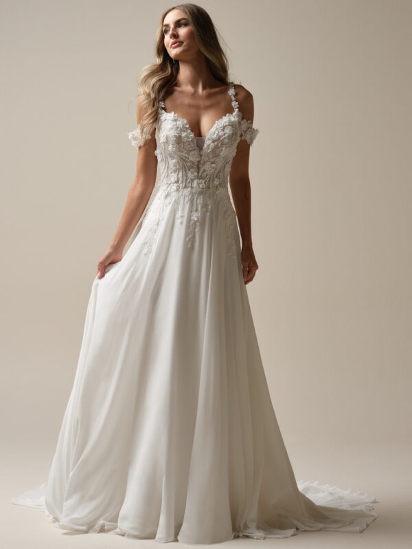 Picture of Hunter by Maggie Sottero a chiffon A-line wedding dress