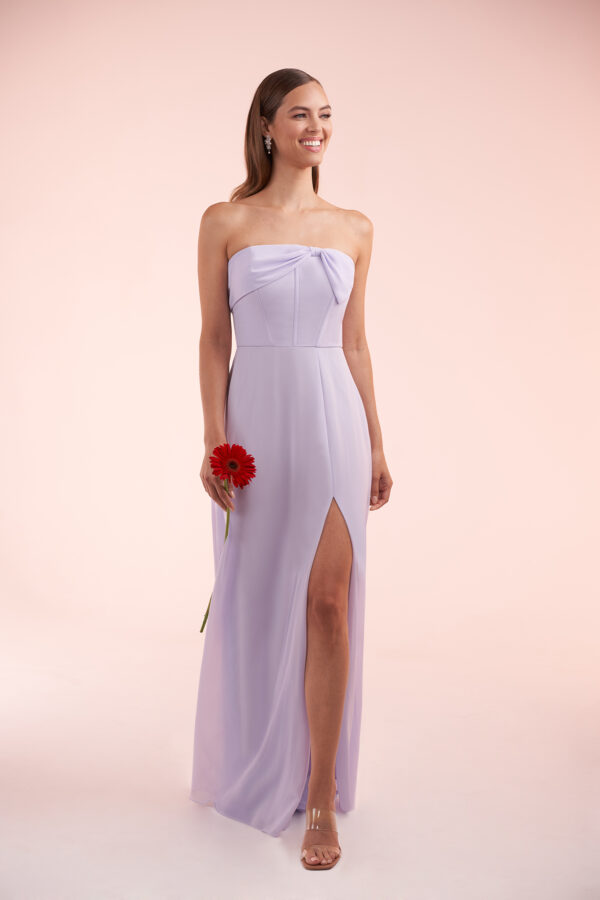 picture of bow chiffon bridesmaid dress b273014